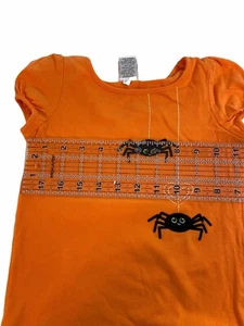 Girl's Halloween cotton T-Shirt with black spiders - Picture 1 of 6