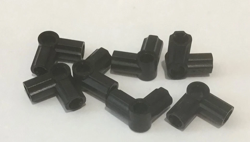 LEGO  7 Black Technic, Axle and Pin Connector Angled #6 - 90 degrees - Image 1 of 1