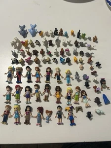 Lego Friends Mini Characters Lot Of Legos minifigures - 23 figures 80 animals - Picture 1 of 10