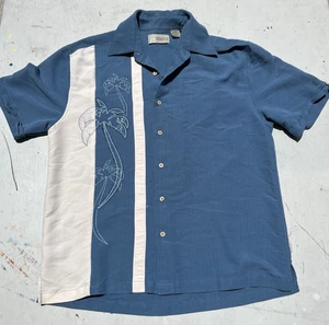 Men’s Cubavera Shirt Multicolor Button-Down M Bowling Retro Swingers Embroidery - Picture 1 of 11