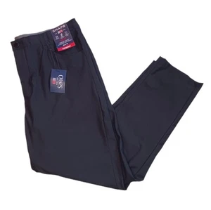 Chaps Mens 38 x 30 Dress Pants Black Slim Fit Stretch Straight Leg Zip Pocket 38 - Picture 1 of 8