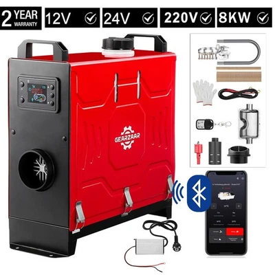 Riscaldamento diesel 8 kW 12 V 24 V 220 V riscaldamento a pavimento riscaldamento ad aria Air Heater auto camion camper - Immagine 1 di 4