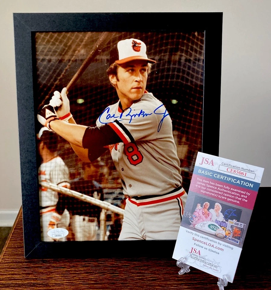 Cal Ripken Jr Signed Autographed FRAMED 8x10 Orioles JSA LOA HOF CLEAN Auto - Image 1 of 4