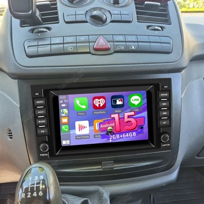 Android15 Carplay Autoradio Für Mercedes Benz W639 Vito Viano W906 Sprinter W169 - Bild 1 von 4