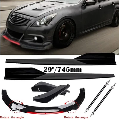 For Infiniti Q50 Q60 G35 G37 Front Bumper Lip Chin Spoiler Splitter Body Kit — 第 1/4 张图片