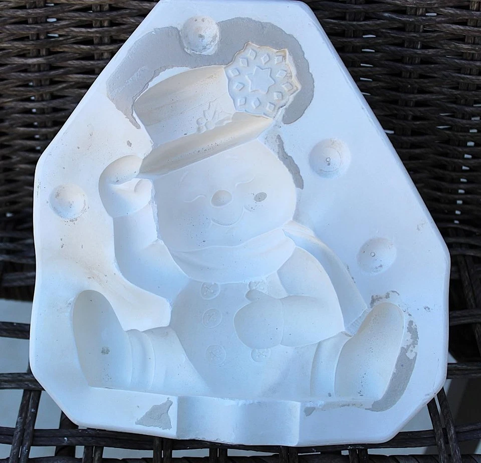 Vintage Snowman Christmas Ceramic Slip Casting Mold Dona's Molds Inc #1049 - Image 1 of 1