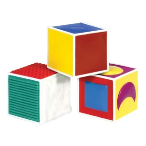 Kaplan Early Learning Infant and Toddler Soft Tactile Blocks - Set of 3 - Picture 1 of 4