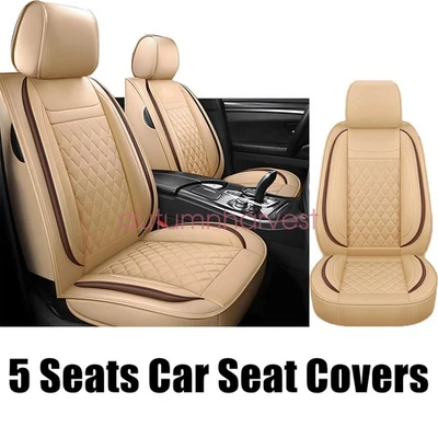 Car Seat Covers Full Set for Ford Explorer Sport Trac 2001-2010 PU Leather Tan - Image 1 of 4
