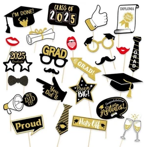 25pcs Class of 2025 Graduation Photography Props Party Favors - Picture 1 of 12