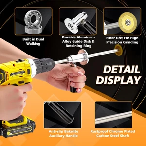Tagliatubi interno/interno PVC-ABS utensile per trapano con manico e 3 diamantati in pvc - Foto 1 di 7