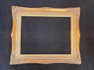 1940er GOLDRAHMEN BAROCK VERZIERTER RAHMEN FÜR LEINWANDGEMÄLDE für 18”x14” - Bild 1 von 14