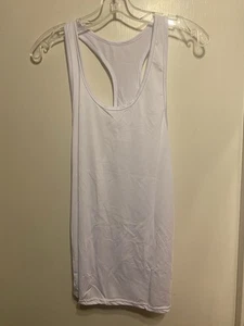 Unbranded Tank Top Size Medium US Slim Fit White Cotton Blend Racerback NWOT new - Picture 1 of 4