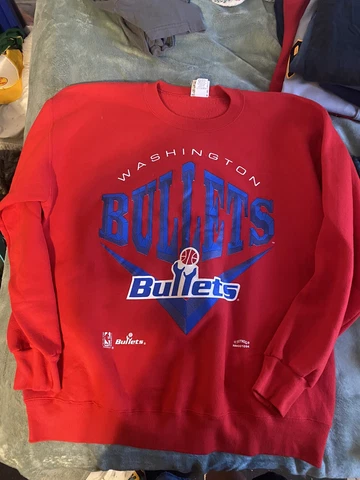 Vintage OG LOGO 7 NBA Washington Bullets Wizards Crewneck DC Sweatshirt Size XL Cover