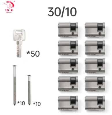 IGZ Zylinderschloss gleichschließend Profilzylinder 10x 40 mm Halbzylinder Garage
