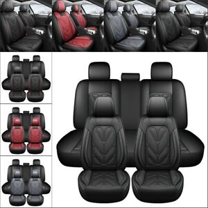 For Hyundai Elantra Nappa Leather Car Seat Cover Protector Front Rear Full Set