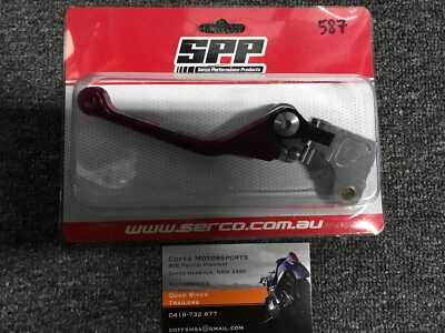 RED SPP Unbreakable Folding Clutch Lever Fits HONDA CR250R 2000 2001 2002 2003 - Image 1 of 4