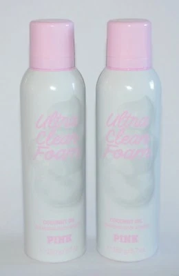 2 VICTORIA'S SECRET PINK ULTRA CLEAN FOAM COCONUT OIL CLEANSING BODY MOUSSE WASH - Image 1 of 4