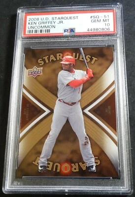 2008 KEN GRIFFEY JR. U.D. STARQUEST UNCOMMON FOIL #SQ-51 PSA 10 POP 4 - Image 1 of 2