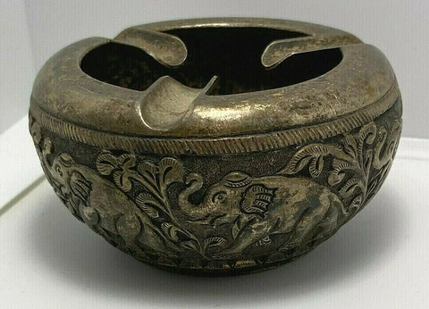 Antique Sterling Silver Ash Tray Cover