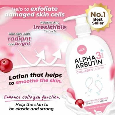 Alpha Arbutin 3+ Collagen Lotion Deep clear Essence Look Radiant&Bright 500ml. - Image 1 of 4