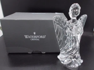 Stunning WATERFORD CRYSTAL praying Guardian Angel 6” Art Glass Ireland - Picture 1 of 7
