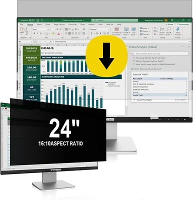 Protescreen Privacy Screen Filter Best Privacy Protection for Laptop 24" 16:10 W - Image 1 of 4