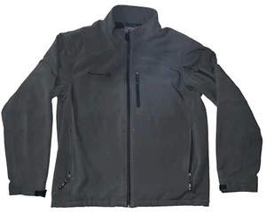 Free Country Vintage Mens M Windbreaker Jacket Fleece Lined Zip Up Pockets Grey - Picture 1 of 22