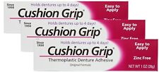 New Cushion Grip Thermoplastic Denture Adhesive, 1oz (Pack of 3) free Shipping .