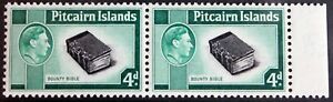 Pitcairn – 1940 (1951) 4d – UMM – Marginal Pair  (MNH) Cat £36  (R8)