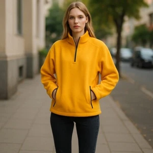 Vintage Speedo Fleece Logo Yellow Full Zip Sweatshirt Jacket UNISEX - SIZE  S/P - Picture 1 of 11