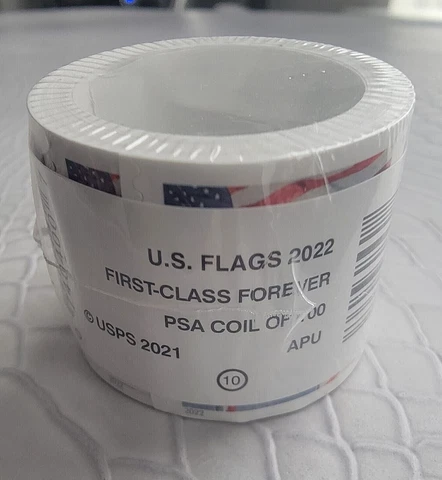 USPS US Flag 2022, Roll of 1000 Forever First Class Postage - MNH SEALED ROLL Cover