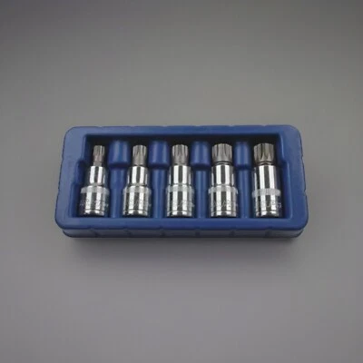 US PRO 5 Piece 1/2'' Drive Spline Triple Square Bit Sockets M10 - M18 2076/3973 - Image 1 of 3