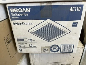 Broan AE110 InVent Series 110 CFM 1.3 Sone Ceiling Mounted HVI Certified Bath - Picture 1 of 2