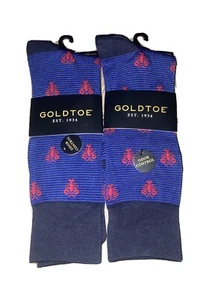 2-Pair Mens Socks: GOLDTOE EST. 1934 24/7 FRESH Long Dress (Size 6-12, Lobster) - Picture 1 of 2