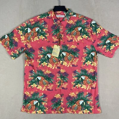 Camisa Hawaiana Island Republic Para Hombres XL Manga Corta Bolsillos Calce Relajado Nueva Con Etiquetas Foto 1 de 4