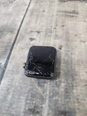 Apple Watch Series 3 WR-50M Unisex 42mm Black Aluminum Case Smartwatch For Parts - Image 1 of 4