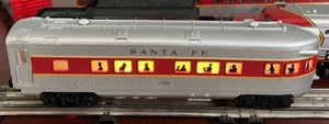 WILLIAMS O GAUGE SANTA FE ILLUMINATED OBSERVATION PASSENGER CAR #1394 - EX! - Picture 1 of 19