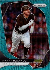 2020 Prizm Blue Aqua Teal Wave Prizm Manny Machado #76 San Diego Padres - Picture 1 of 2