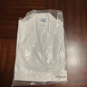 Women's Lab Coat White Short Size 2 Missy by Meta 28 in New Style 738-011-2 - Picture 1 of 4