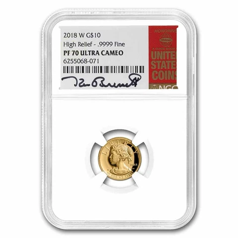 2018-W 1/10 oz American Liberty Gold PF-70 NGC (Bressett Signed) - SKU#244419 Cover