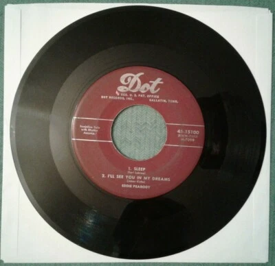 Eddie Peabody "Sleep / I'll See You In My Dreams / Sweet Sue" 7" 45 rpm 45-15100 - Image 1 of 2