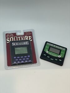USED Portable Classic Blackjack 21 Cards & Solitaire Electronic Handheld (AA-7)