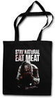 STAY NATURAL EAT MEAT SHOPPER SHOPPING BAG Bloody Zombie Horror Splatter Fun