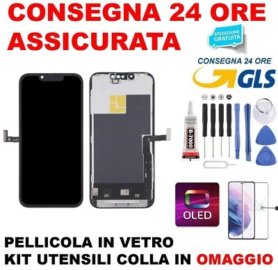 JK DISPLAY APPLE IPHONE 13 PRO SCHERMO ORIGINALE SOFT OLED 120HZ TOUCH FRAME VETRO