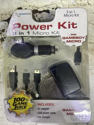 Dream Gear Power Kit Game Boy Micro 3 en 1 Cargador Set Ac/usb/Cargador Nuevo Foto 1 de 2