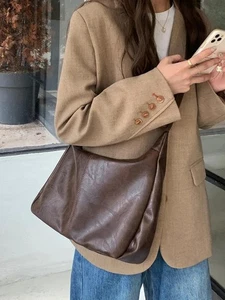 Borsa a tracolla di lusso in pelle di vacchetta da donna designer tote borsetta elegante - Foto 1 di 26