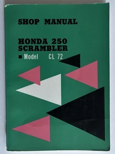 1968 HONDA 250 SCRAMBLER MODEL CL 72 Owners Service Repair Shop Manual Japan - Foto 1 di 13