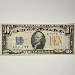 1934A $10 Ten Dollar North Africa WWII Note XF+ Fr. 2309 B13385871A - Picture 1 of 8