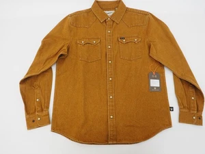 Neu! Howler Bros Dust Up Denim Snapshirt Herren Medium Owens Oaker Wash Braun - Bild 1 von 7