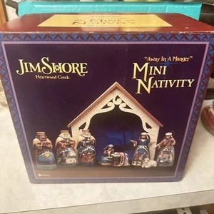 Enesco Jim Shore Heartwood Creek Away In A Manger Mini Krippe Set Brandneu - Bild 1 von 9
